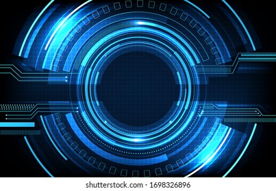 fondo abstracto de la tecnología futurista redonda de la pantalla de interfaz de usuario