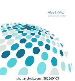 Abstract background with round globe icon