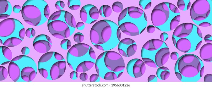 Fondo abstracto con agujeros redondos. Textura de superficies multicapa.