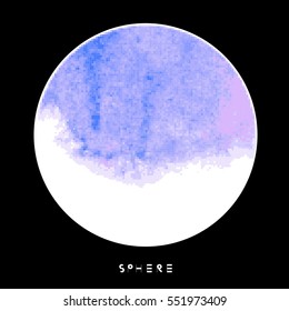 Abstract background. Round logo. Abstract pink blue blurred background, gradient from pink to blue.