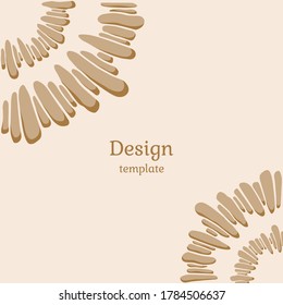 Abstract background. Round ornament made of stones. Place for text. Applicable for covers, placards, posters, brochures, flyers, banners, invitations, greeting cards. Vector color illustration.