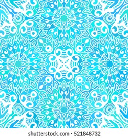 Abstract background, Round ornament texture blue color
