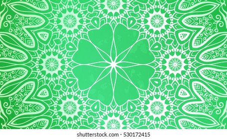 Abstract background, Round ornament texture green color