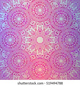 Abstract background, Round ornamental texture magenta color