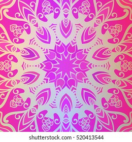 Fundo abstrato, cor magenta de textura ornamental redonda