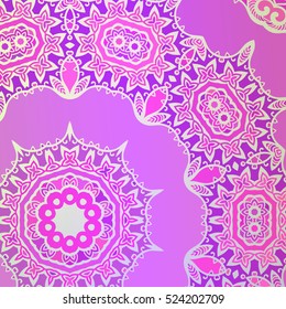 Abstract background, Round ornamental texture violet color