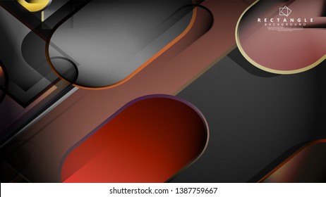 Abstract background Round rectangle in brick and stone colors