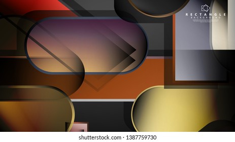 Abstract background Round rectangle in brick and stone colors