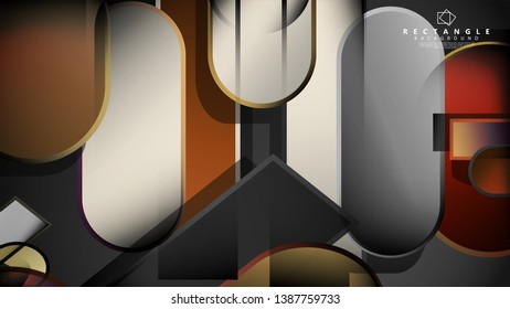 Abstract background Round rectangle in brick and stone colors