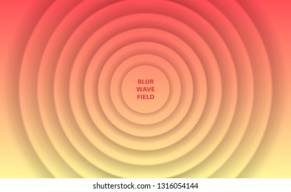 Abstract background with round ripple field. Modern volumetric template for design. Vector