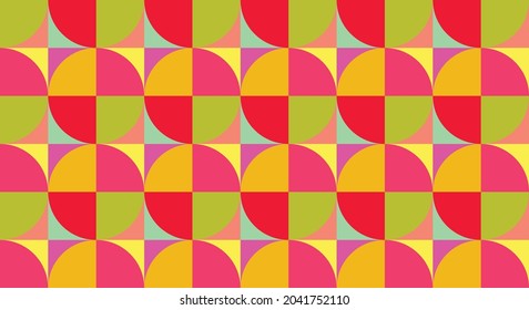 abstract background with round shape and colorful mosaic. it can use to background, wallpaper, etc