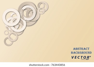 Abstract background with round shapes. Background of geometric shapes. Vector illustration