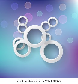 Abstract background with round shapes and light spots