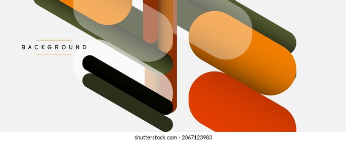 Antecedentes abstractos. Formas redondeadas, líneas composiciones sobre fondo gris. Ilustración vectorial para fondo de banner de fondo o página de aterrizaje de papel tapiz