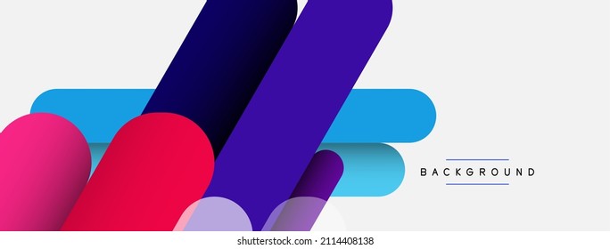 Abstract background. Round shapes, lines compositions on grey backdrop. Vector illustration for wallpaper banner background or landing page