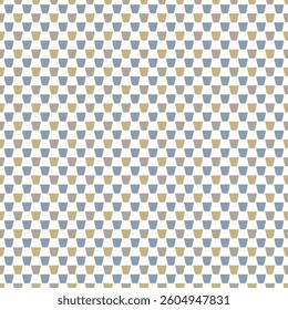 Abstract background round shapes pattern seamless mosaic texture. Geometric motif simple oval tile geometrical design. Modern textile fabric swatch ladies dress, man shirt allover print block.