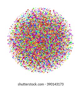 Abstract background. Round with sipple effect. Mosaic abstract composition. Rhythmic colorful round tiles. EPS10 with transparency. Decorative shapes. Spectrum background. Colorful round particles