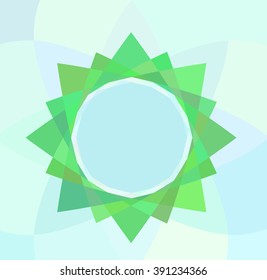 Abstract background round triangle frame. Vector illustration.