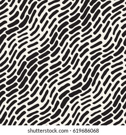 Abstract Background With Rounded brush strokes. Doodle Vector Seamless Pattern.