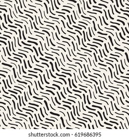 Abstract Background With Rounded brush strokes. Doodle Vector Seamless Pattern.