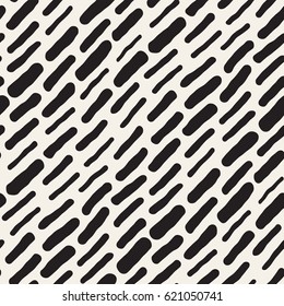 Abstract Background With Rounded brush strokes. Doodle Vector Seamless Pattern.