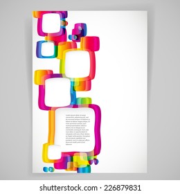 Abstract background with rounded frames.