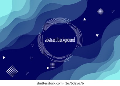 Abstract background rounded shape vector There are colors mixed with blue
