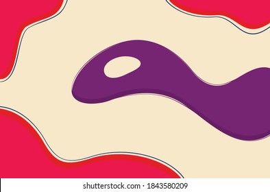 Abstract background of rounded shapes. Trendy geometric design. Alien humanoid.