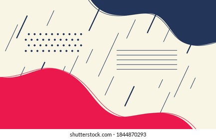 Abstract background of rounded shapes. Trendy geometric design smooth lines.