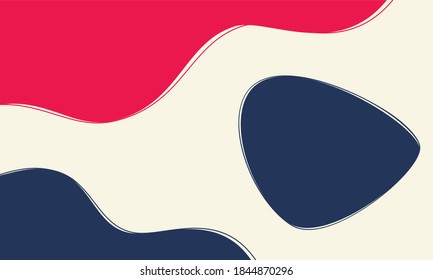 Abstract background of rounded shapes. Trendy geometric design smooth lines.