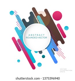 Abstract Background With Rounded Shapes Vector Template