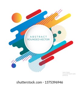 Abstract Background With Rounded Shapes Vector Template