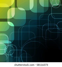 Abstract Background With Rounded Squares Eps10