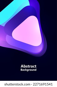 Abstract background from rounded triangles overlapping each other. Geometric trendy template. Vector illustration for wallpaper, banner, background, postcard, book illustration, landing