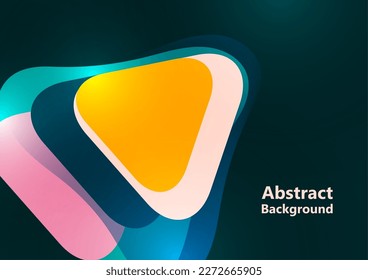 Abstract background from rounded triangles overlapping each other. Geometric trendy template. Vector illustration for wallpaper, banner, background, postcard, book illustration, landing