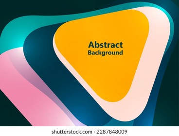 Abstract background from rounded triangles overlapping each other. Geometric trendy template. Vector illustration for wallpaper, banner, background, postcard, book illustration, landing