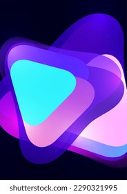 Abstract background from rounded triangles overlapping each other. Geometric trendy template. Vector illustration for wallpaper, banner, background, postcard, book illustration, landing