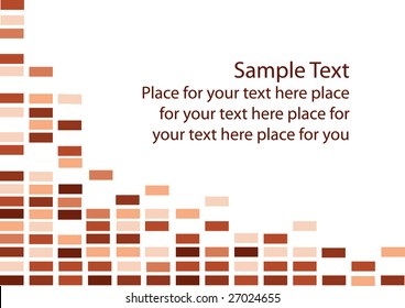 Abstract background with rows and columns of rectangles in pink and brown