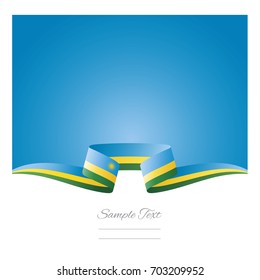Abstract background Rwanda flag ribbon