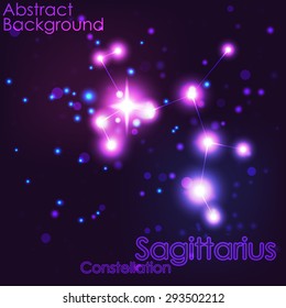 Abstract background with Sagittarius constellation