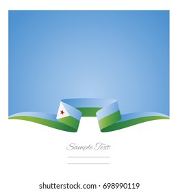 Abstract background Saint Lucia flag ribbon