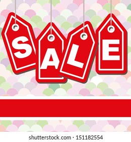 abstract background with sale set labels