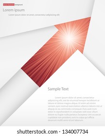 abstract background for sample text with burst in arrow space: white&red