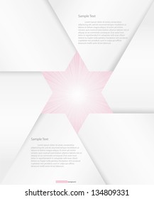 abstract background for sample text with burst in the center :star shape : white&pink