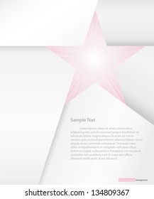 abstract background for sample text with burst in star space: white&pink