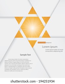 abstract background for sample text with burst in star space: white&yellow