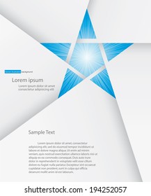 abstract background for sample text with burst in star space: white&light blue