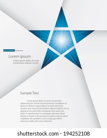 abstract background for sample text with burst in star space: white&blue