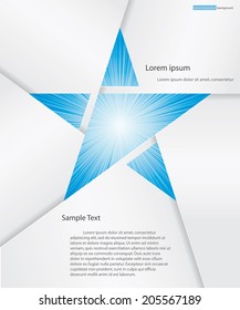 abstract background for sample text with burst in star space: white&light blue