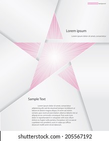abstract background for sample text with burst in star space: white&pink